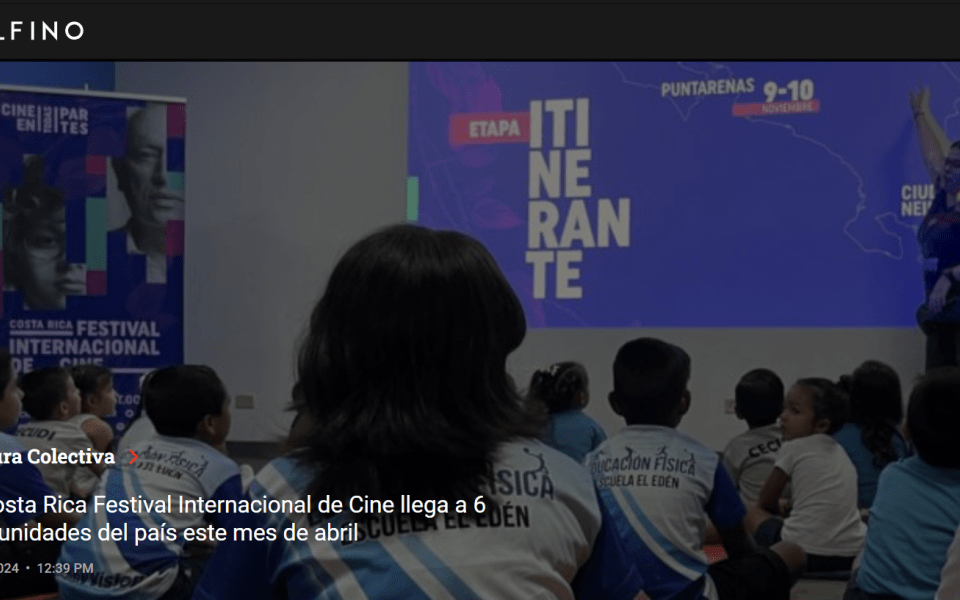 El Costa Rica Festival Internacional de Cine llega a 6 comunidades del país en este mes de abril