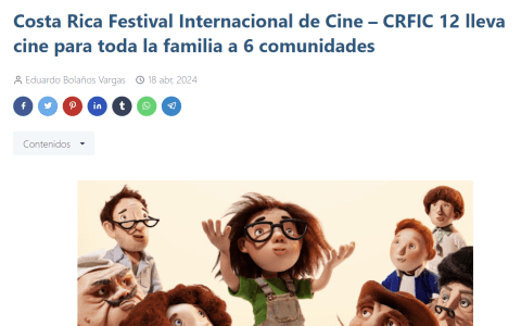 12° edición del Costa Rica Festival Internacional de Cine abre convocatoria a tallares de capacitación